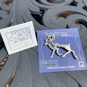 Pewter Caribou Spirit Pendant